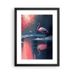 Poster in einem schwarzem Rahmen - Rückzugsort für Vögel - 30x40 cm