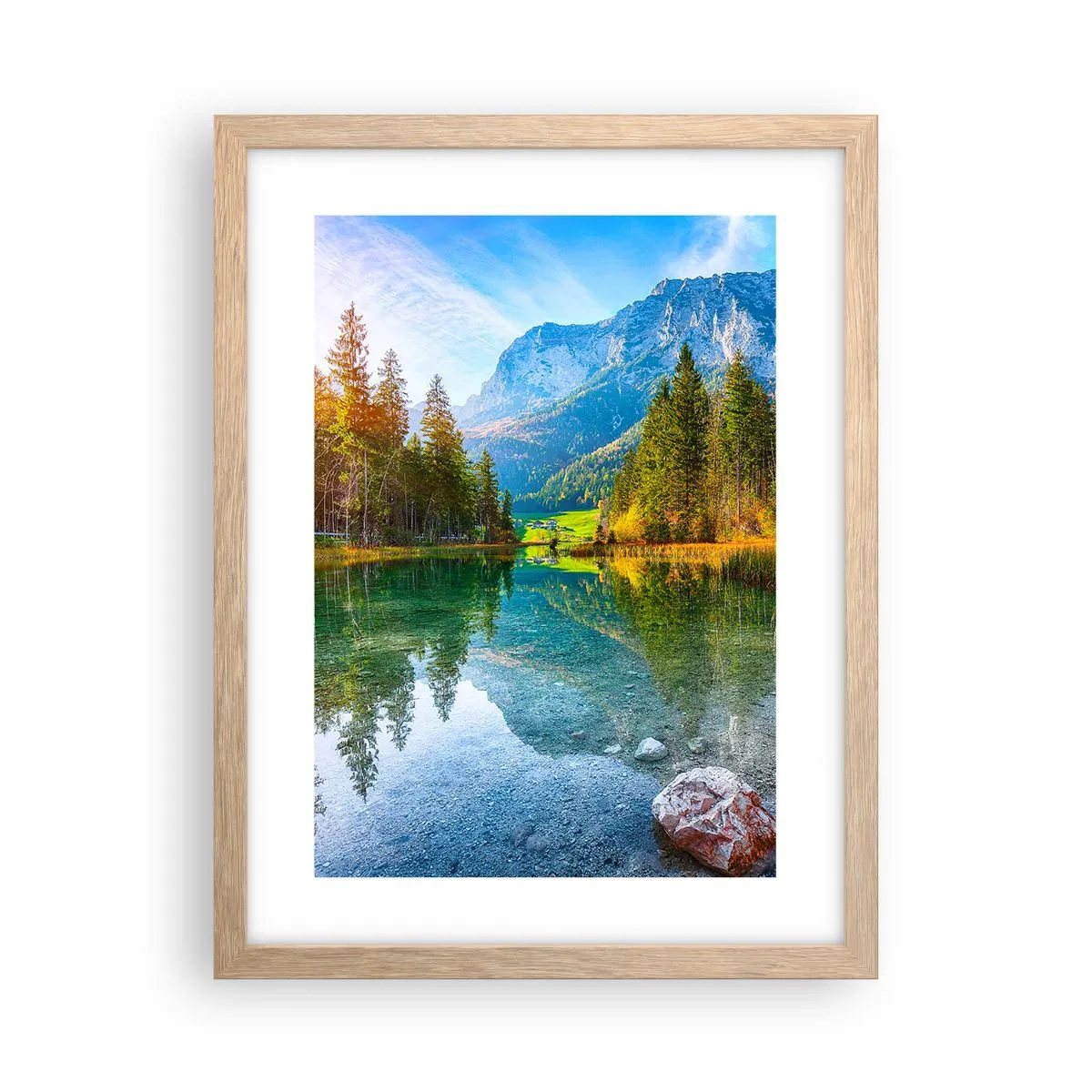 Poster in einem Rahmen aus heller Eiche - Die Sanftheit des Herbstes - 30x40 cm