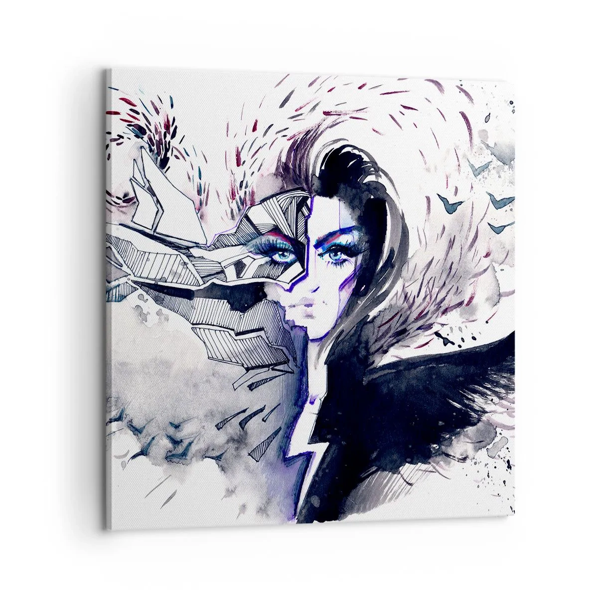 Bild auf Leinwand - Leinwandbild - Dämonisch und schön - 60x60 cm