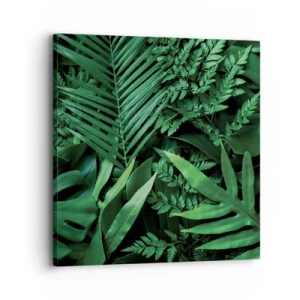 Bild auf Leinwand - Leinwandbild - Eingebettet ins Grüne - 30x30 cm