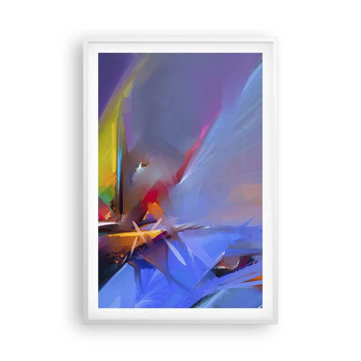 Poster in einem weißen Rahmen - Propeller wie ein Vogel - 61x91 cm