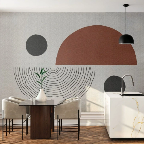 Fototapete Premium Sand - Perfektion des Rades - Abstraktion, Stück, Moderne Kunst - 400x280 cm