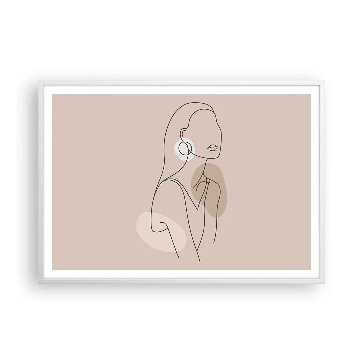 Poster in einem weißen Rahmen - Mädchenhafte Ikone - 100x70 cm