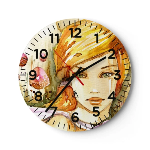 Wanduhr - Glasuhr - Ein smaragdgrüner Look, der die Wut beruhigt - 40x40 cm