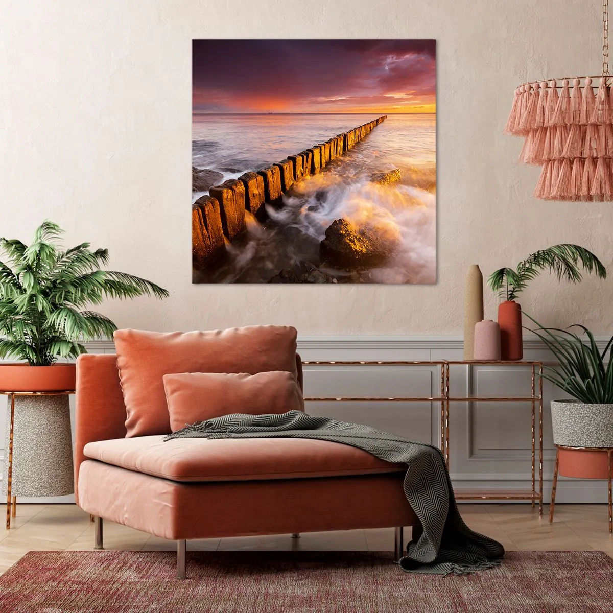 Bild auf Leinwand - Leinwandbild - Die Sanftheit der Wellen - 50x50 cm