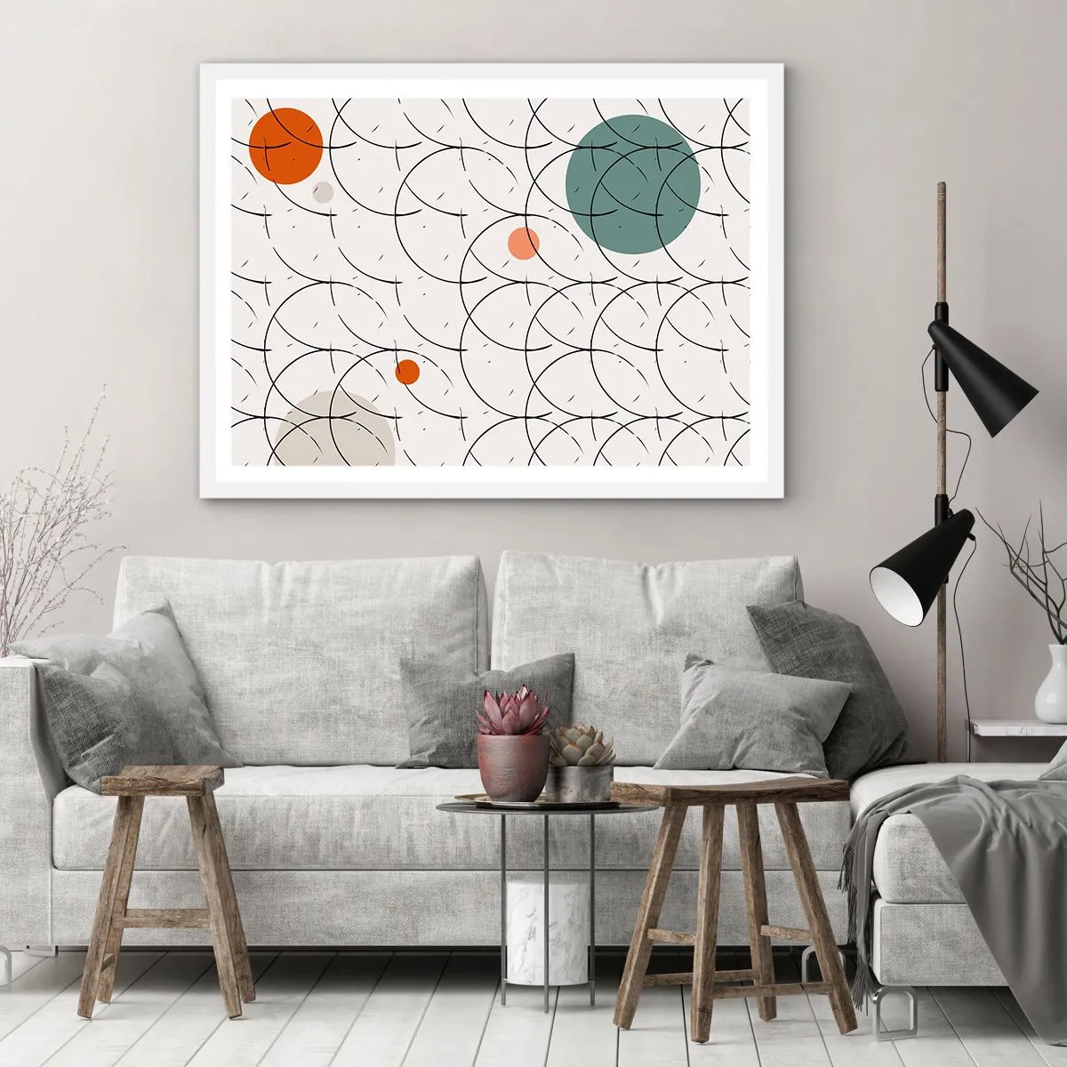 Poster in einem weißen Rahmen - Im Pop-Art-Geist - 100x70 cm