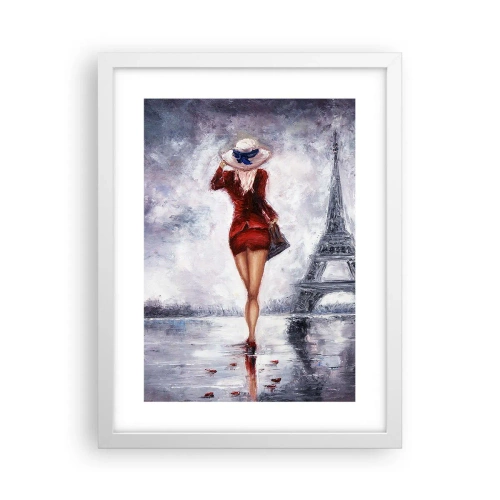 Poster in einem weißen Rahmen - Pariser Symbole - 30x40 cm