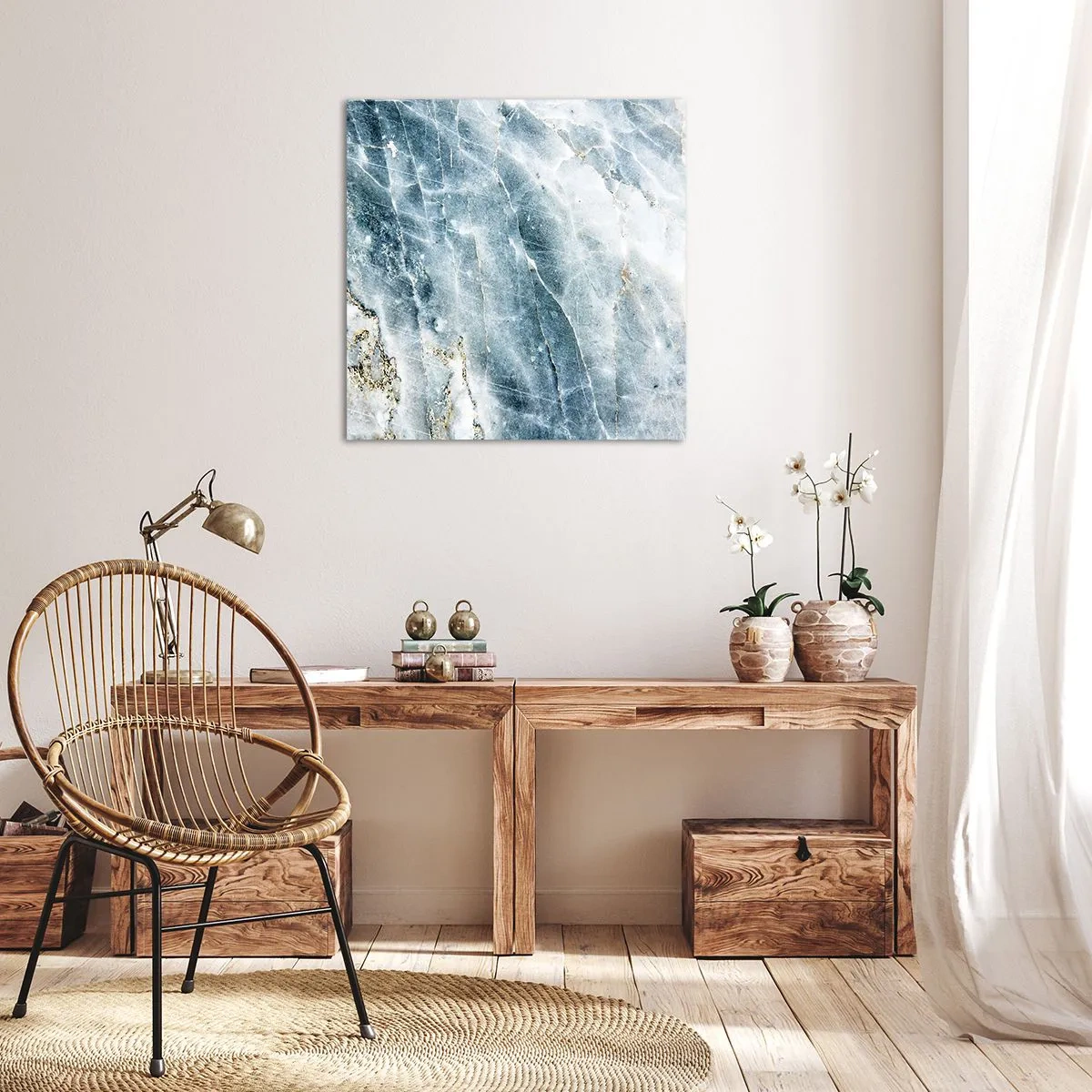 Bild auf Leinwand - Leinwandbild - Eiswelt - 70x70 cm