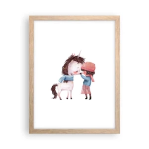 Poster in einem Rahmen aus heller Eiche - Ein Wintermärchen - 30x40 cm