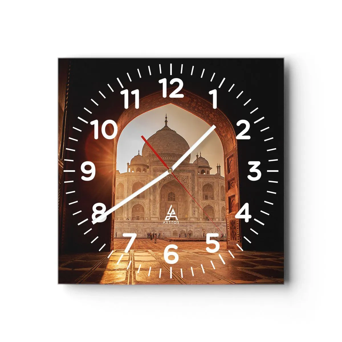 Wanduhr - Glasuhr - Denkmal der überirdischen Liebe - 40x40 cm