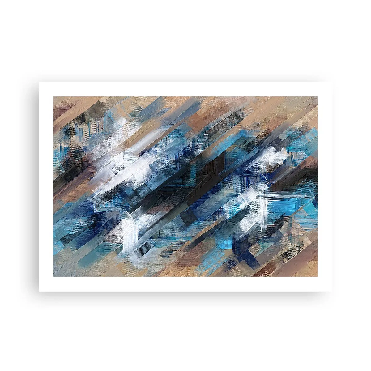 Poster - Auf einer blauen Diagonale - 70x50 cm