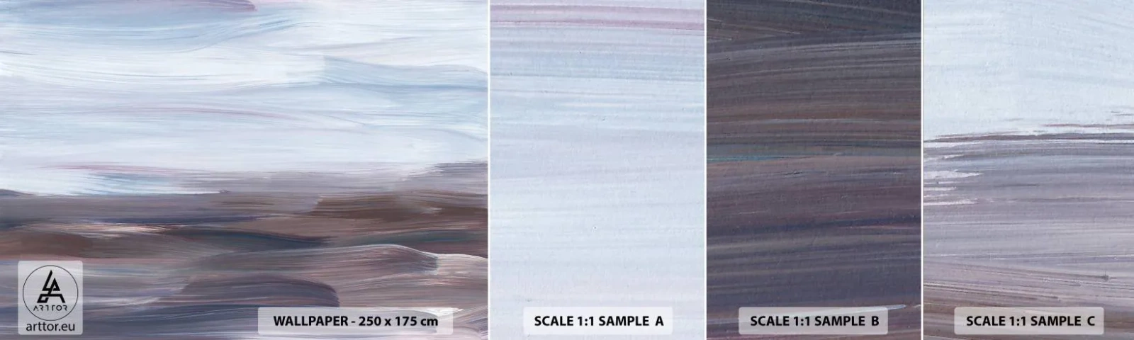 Fototapetenmuster Standard Eco - Elemente: Wasser - Malen, Stück, Minimalismus - 100x30 cm