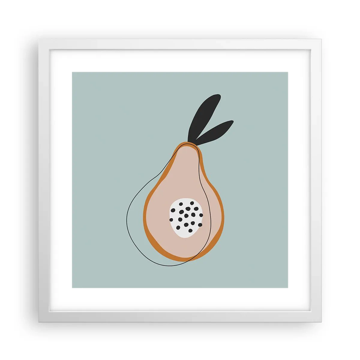 Poster in einem weißen Rahmen - Durchdringe die Natur der Dinge - 40x40 cm