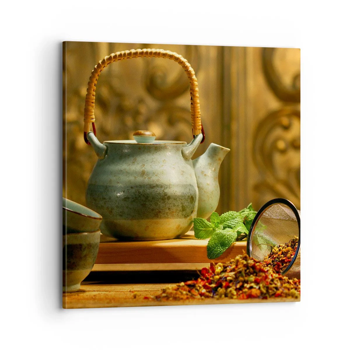 Bild auf Leinwand - Leinwandbild - Abhandlung über das Teetrinken - 70x70 cm