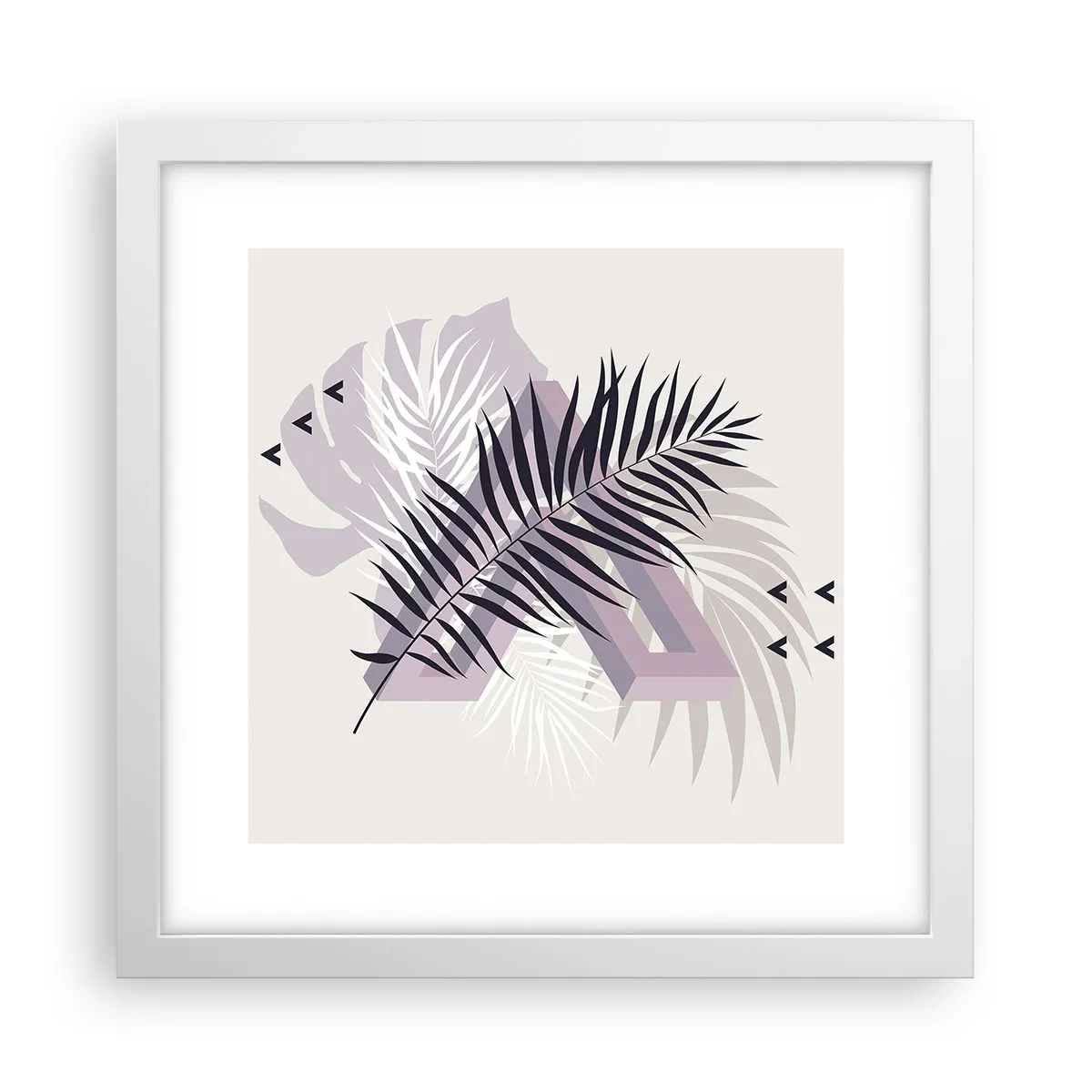 Poster in einem weißen Rahmen - Der Schatten des Schattens - 30x30 cm