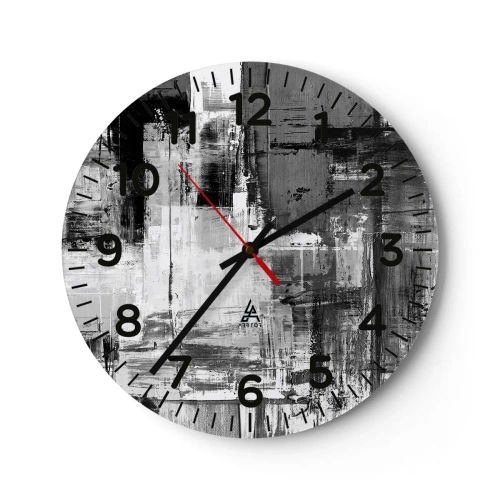 Wanduhr - Glasuhr - Wunderschönes Grau - 30x30 cm