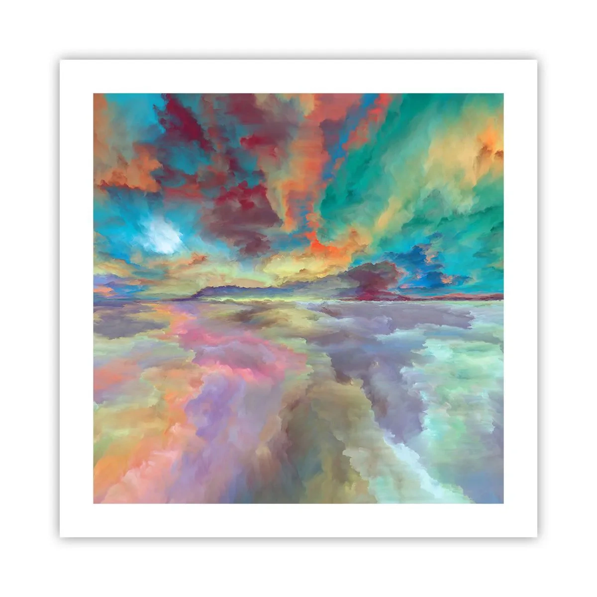 Poster - Zwei Himmel - 50x50 cm