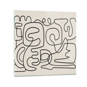 Glasbild - Bild auf glas - Folge der Spur - 30x30 cm