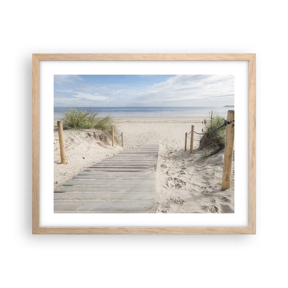Poster in einem Rahmen aus heller Eiche - Bis zum Horizont - 50x40 cm