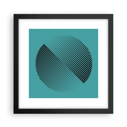 Poster in einem schwarzem Rahmen - Kreis – eine geometrische Variante - 30x30 cm