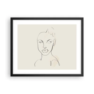 Poster in einem schwarzem Rahmen - Umriss der Sinnlichkeit - 50x40 cm