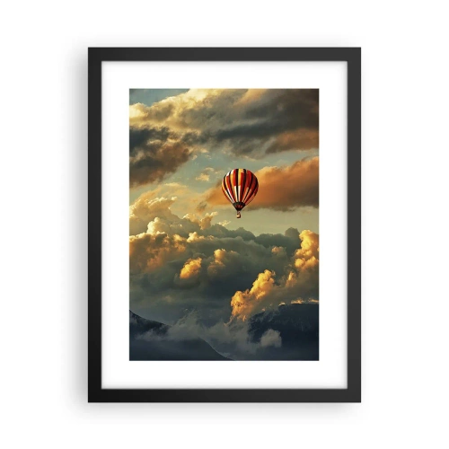 Poster in einem schwarzem Rahmen - Ich fliege, weil ich es will - 30x40 cm