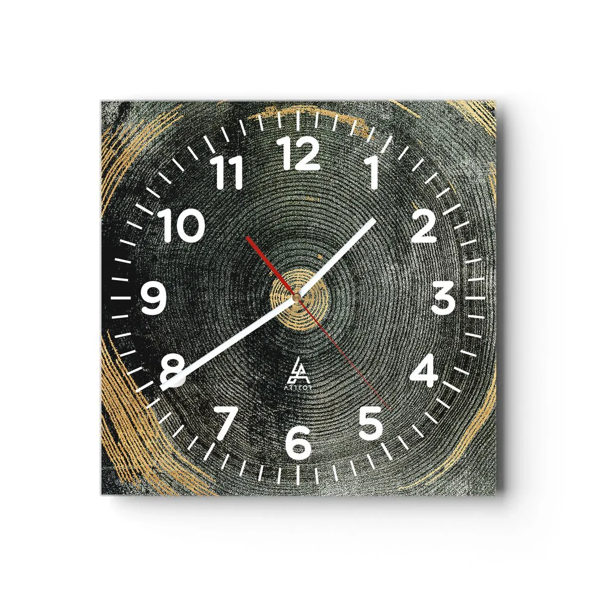 Wanduhr - Glasuhr - Veränderung und Beständigkeit - 40x40 cm