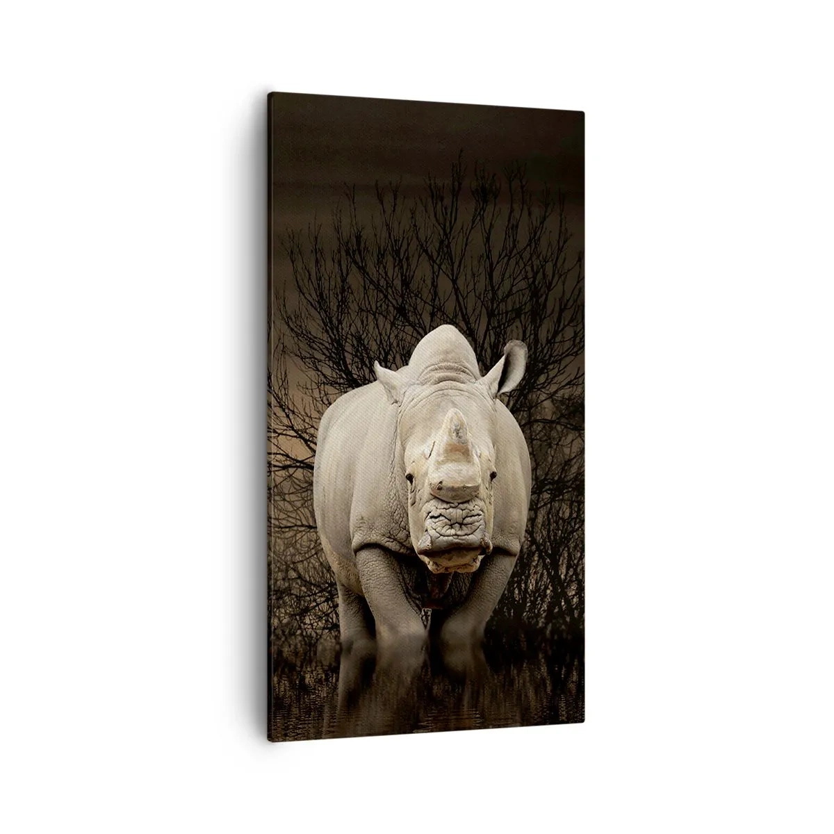 Bild auf Leinwand - Leinwandbild - Weiß gegen die Natur - 55x100 cm