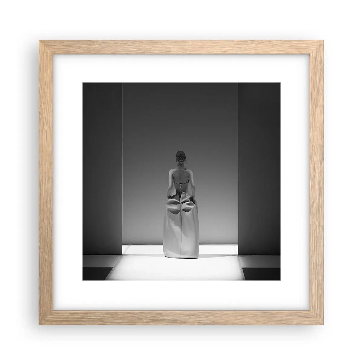 Poster in einem Rahmen aus heller Eiche - Raffinierte Einfachheit - 30x30 cm