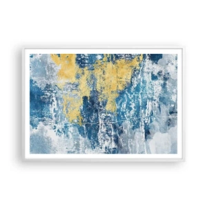 Poster in einem weißen Rahmen - Abstraktion voller Wetter - 100x70 cm
