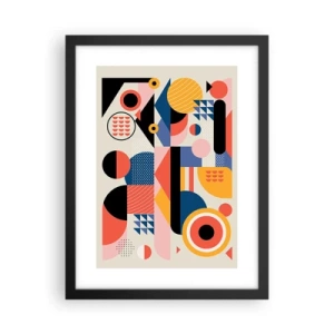 Poster in einem schwarzem Rahmen - Komposition: Na, los, spiel! - 30x40 cm