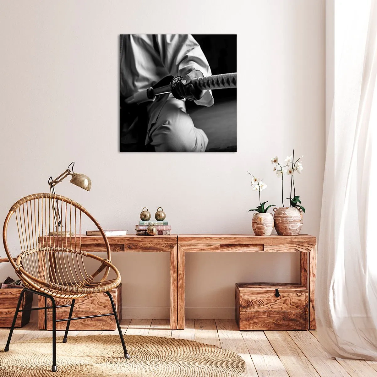 Bild auf Leinwand - Leinwandbild - Kriegerseele - 50x50 cm