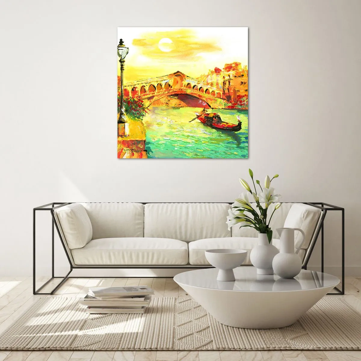 Glasbild - Bild auf glas - Eine Pilgerreise der Liebenden - 50x50 cm