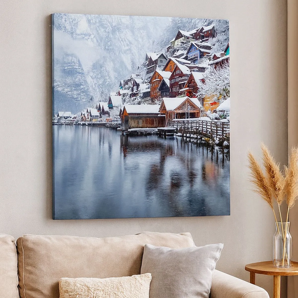 Bild auf Leinwand - Leinwandbild - In winterlicher Dekoration - 30x30 cm