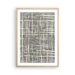 Poster in einem Rahmen aus heller Eiche - Gewebte Komposition - 50x70 cm