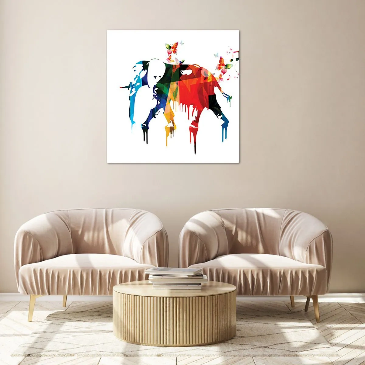 Glasbild - Bild auf glas - Jeder kann tanzen - 60x60 cm