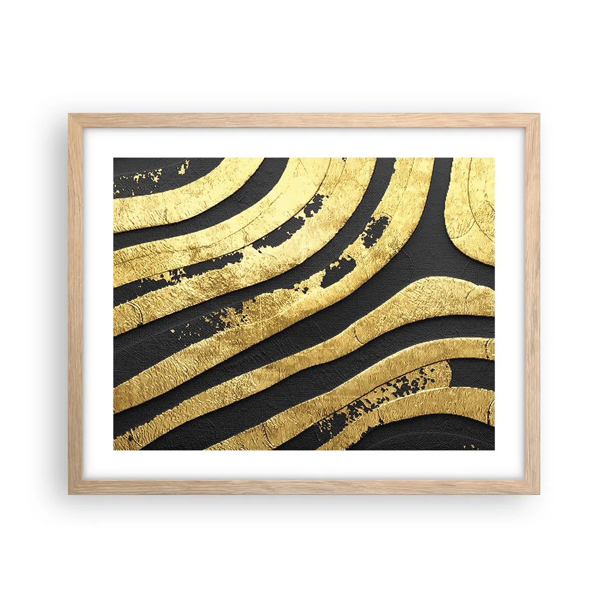 Poster in einem Rahmen aus heller Eiche - Alles fließt - 50x40 cm