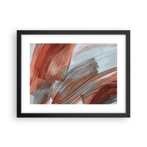 Poster in einem schwarzem Rahmen - Herbst und windige Abstraktion - 40x30 cm