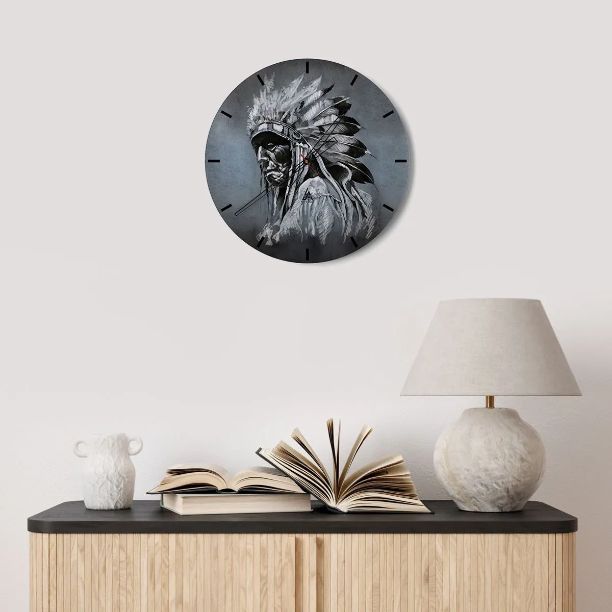 Wanduhr - Glasuhr - Zurück zu den Wurzeln - 40x40 cm