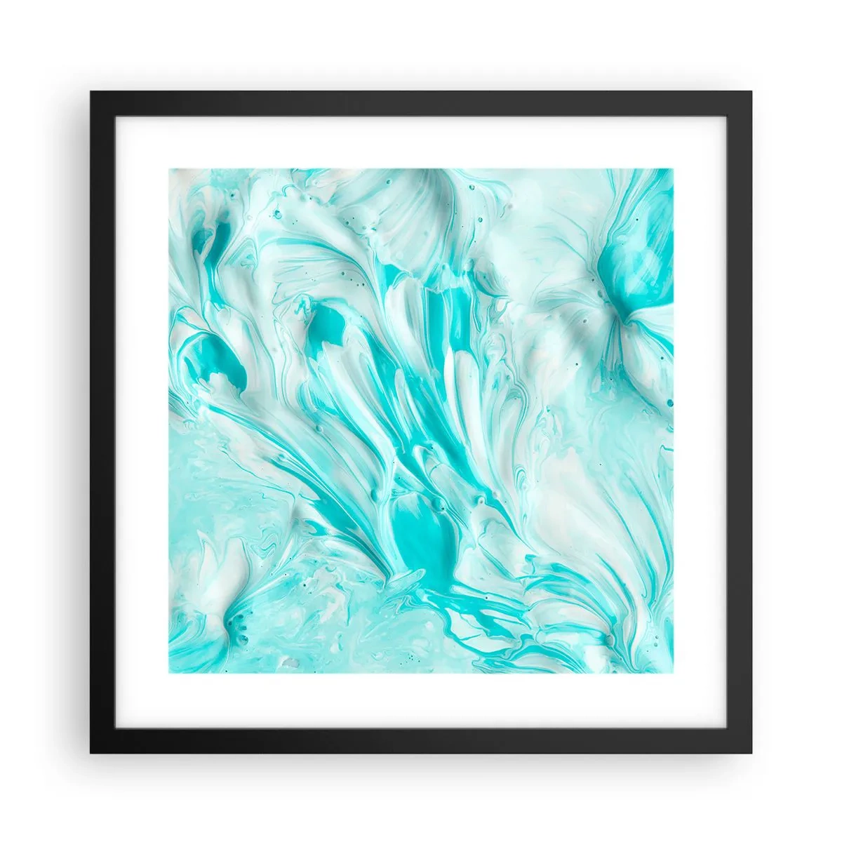 Poster in einem schwarzem Rahmen - Für immer zusammen - 40x40 cm