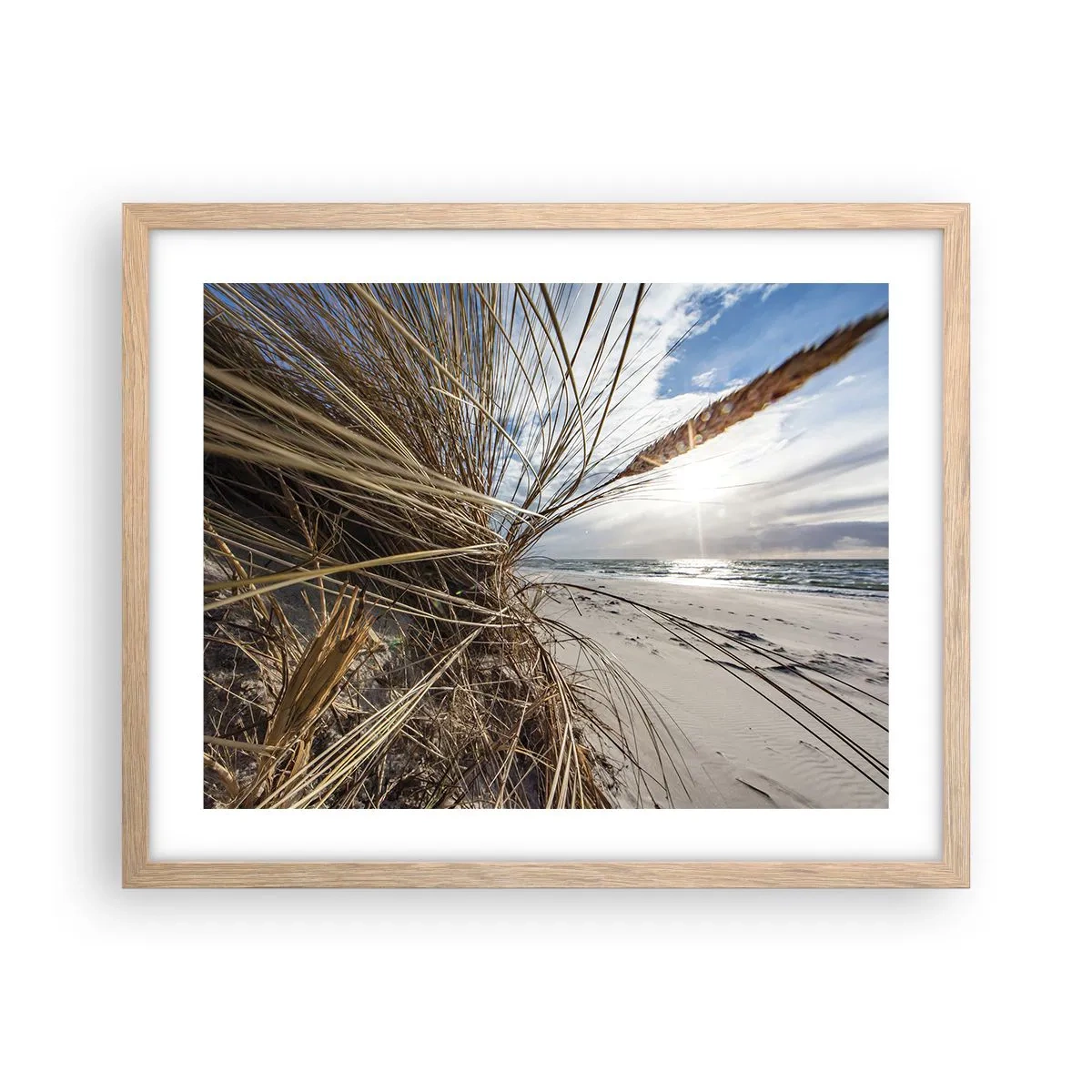 Poster in einem Rahmen aus heller Eiche - Ein Treffen der Elemente der Natur - 50x40 cm