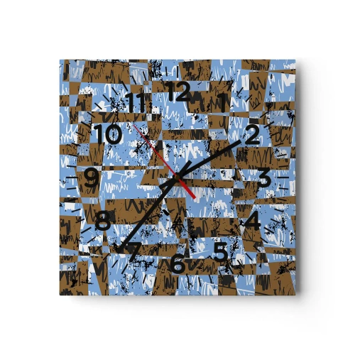 Wanduhr - Glasuhr - Ein nicht-menschlicher Ausschnitt - 40x40 cm