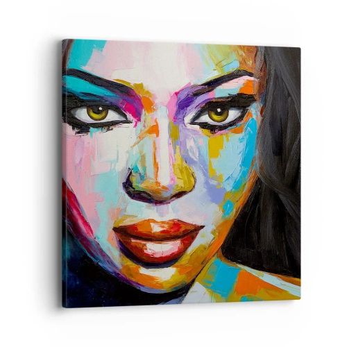 Bild auf Leinwand - Leinwandbild - Es ist unmöglich die Augen abzuwenden - 40x40 cm