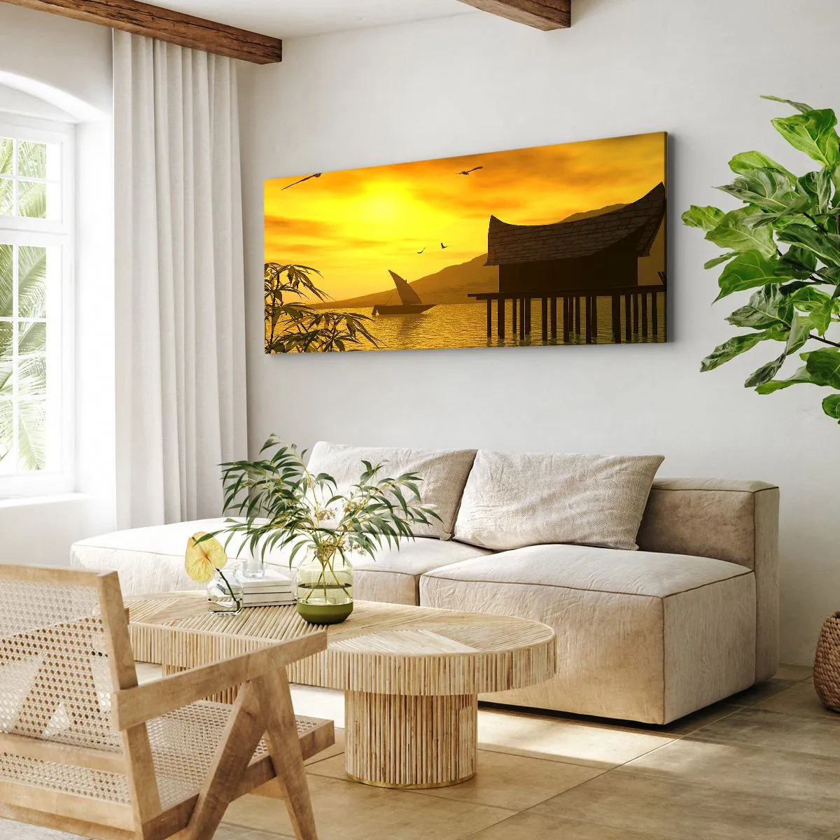 Bild auf Leinwand - Leinwandbild - Der ersehnte Frieden - 90x30 cm