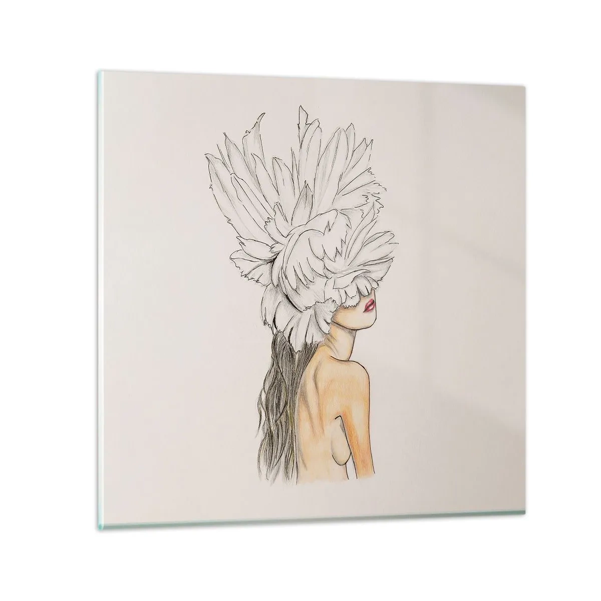 Glasbild - Bild auf glas - Gekrönte Schönheit - 30x30 cm