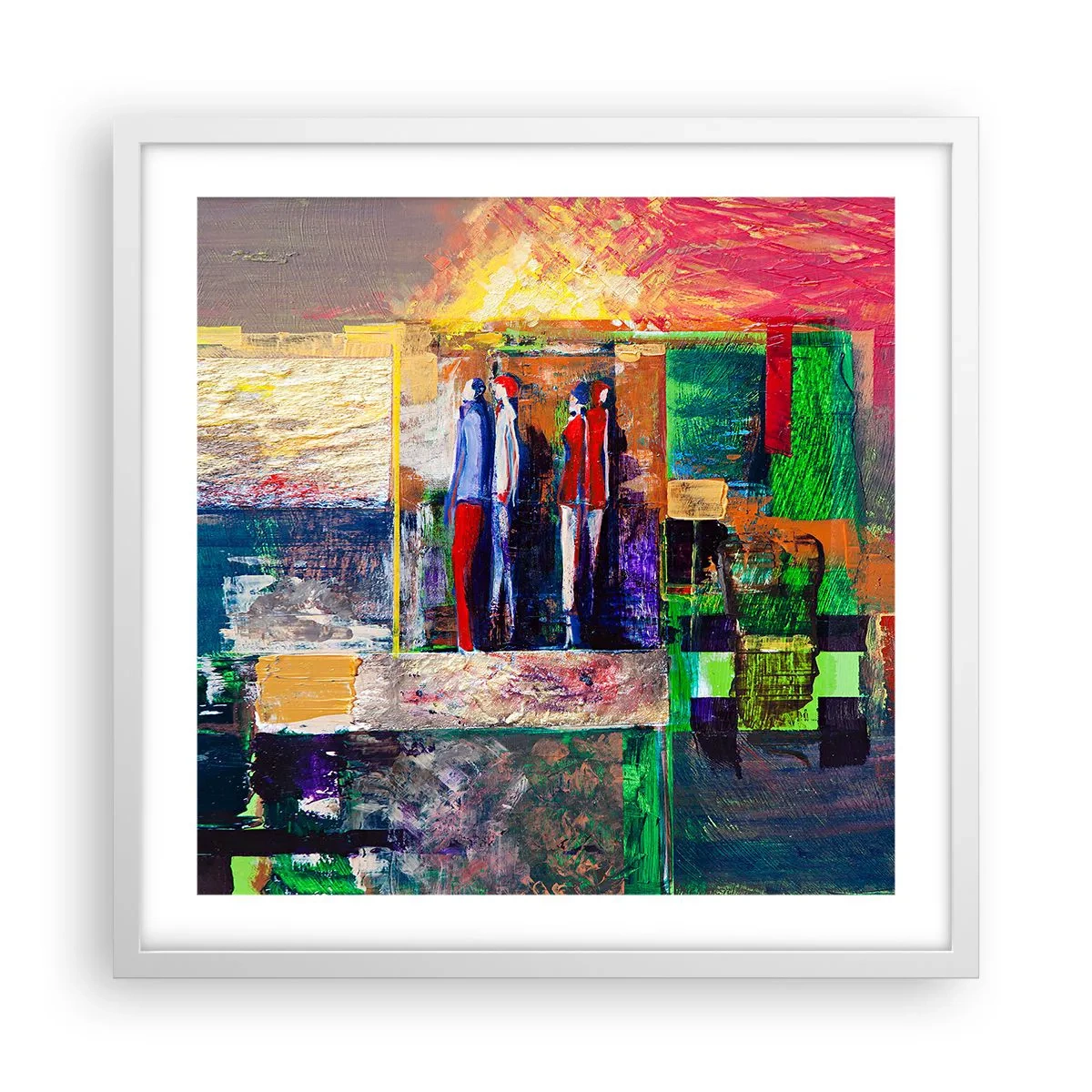 Poster in einem weißen Rahmen - Beziehungen und Emotionen - 50x50 cm