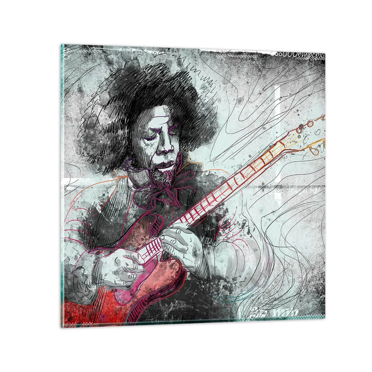 Glasbild - Bild auf glas - Auf den Wellen der Musik - 60x60 cm