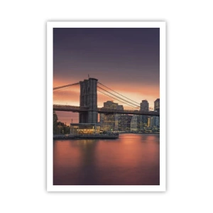 Poster - Eingetaucht in lila Stille - 70x100 cm