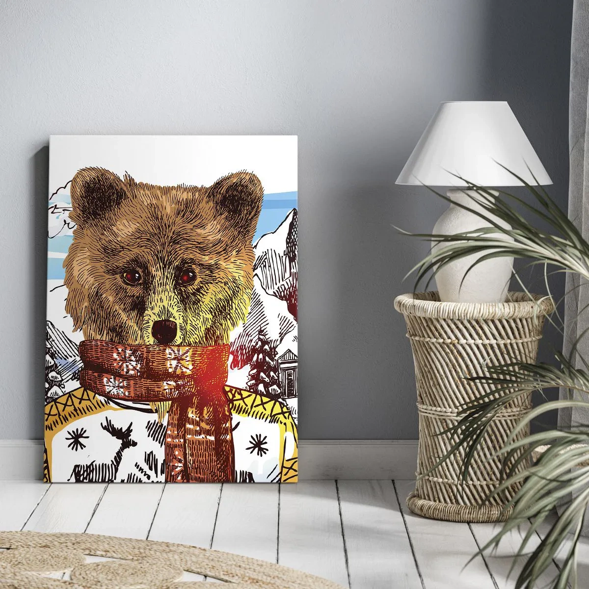 Bild auf Leinwand - Leinwandbild - Die Bärenhütte - 45x80 cm