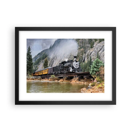 Poster in einem schwarzem Rahmen - Wo willst du hin? Wohin? - 40x30 cm